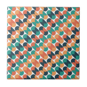 Ovals and half circles ceramic tile