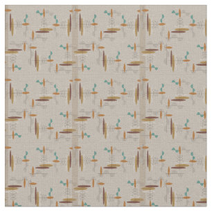 Ovals and Lines Mid-Century Modern Fabric