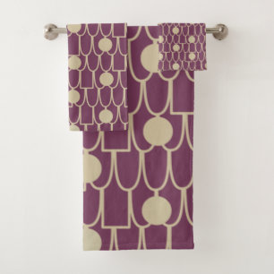 Ovals and Rectangles and Circles, Oh My!  Bath Towel Set