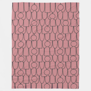 Ovals and Rectangles and Circles, Oh My!  Fleece Blanket