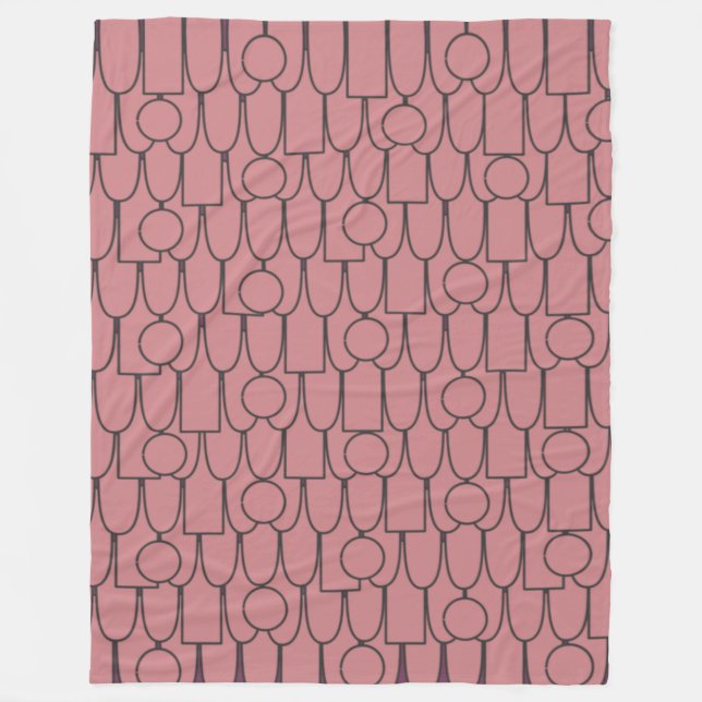 Ovals and Rectangles and Circles, Oh My!  Fleece Blanket (Front)