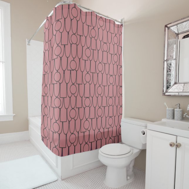 Ovals and Rectangles and Circles, Oh My!  Shower Curtain (In Situ)