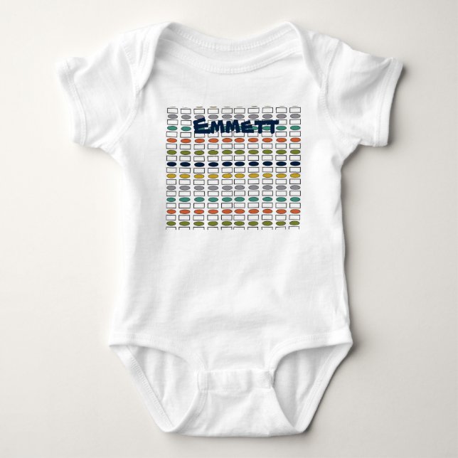 Ovals and Rectangles  Baby Bodysuit (Front)