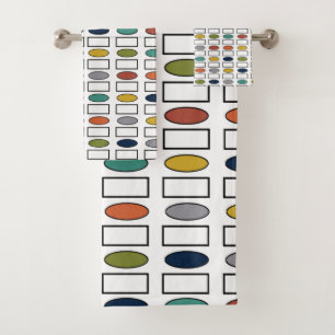 Ovals and Rectangles Bath Towel Set