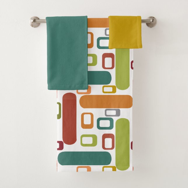 Ovals and Rectangles  Bath Towel Set (Insitu)