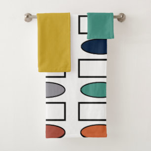 Ovals and Rectangles Bath Towel Set
