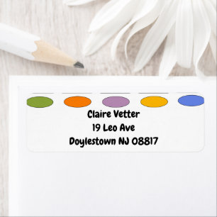 Ovals and Rectangles – Flower Garden  Label Return Address Label