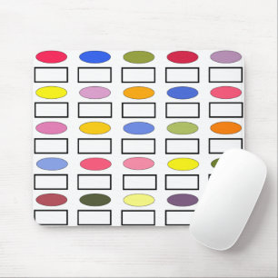 Ovals and Rectangles – Flower Garden Mouse Pad