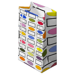 Ovals and Rectangles – Flower Garden Small Gift Bag