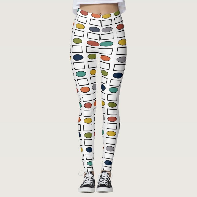 Ovals and Rectangles  Leggings (Front)