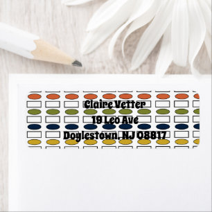 Ovals and Rectangles Return Address Label