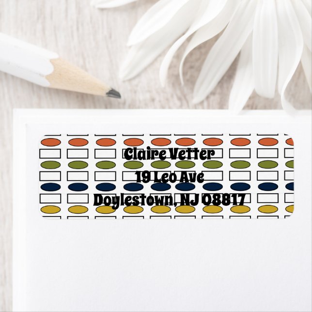 Ovals and Rectangles  Return Address Label (Insitu)
