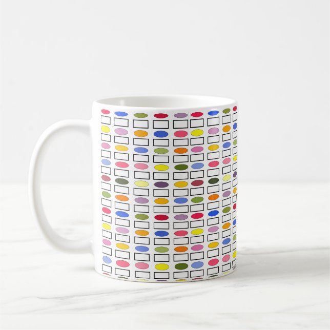 Ovals and Rectangles – Small Flower Garden  Coffee Mug (Left)