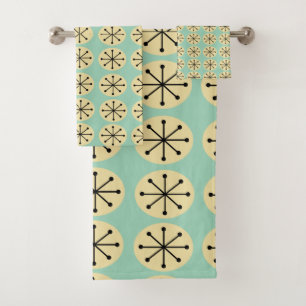 Ovals and Starbursts Bath Towel Set