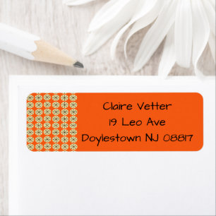 Ovals and Starbursts Label Return Address Label