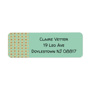 Ovals and Starbursts Return Address Label