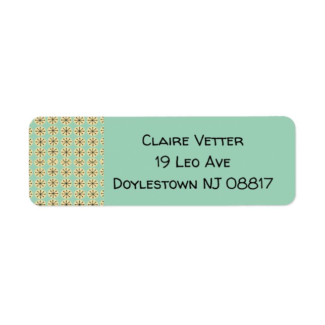 Ovals and Starbursts  Return Address Label (Front)