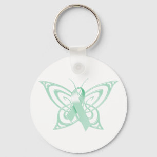 Ovarian Cancer Awareness Butterfly Key Ring