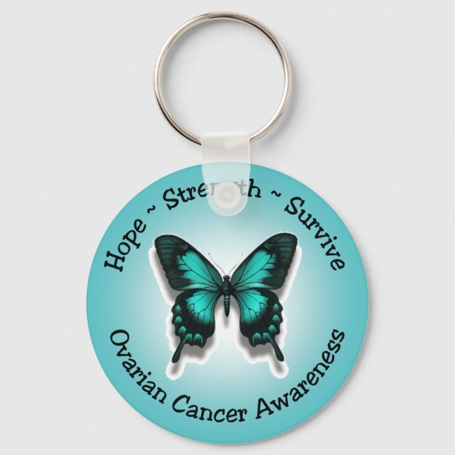 Ovarian cancer awareness keychain (Front)