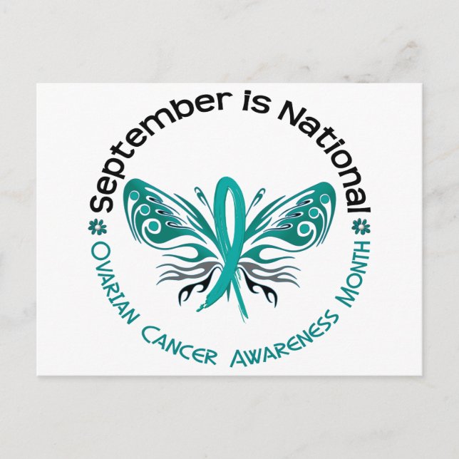 Ovarian Cancer Awareness Month Butterfly 3.3 Postcard (Front)