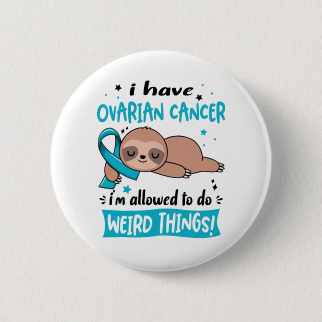 Ovarian Cancer Awareness Month Ribbon Gifts 6 Cm Round Badge (Front)