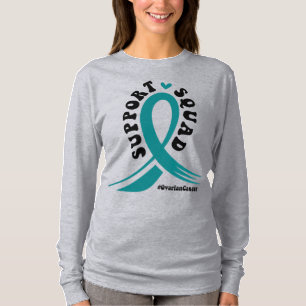 Ovarian Cancer Awareness Month Teal Ribbon T-Shirt