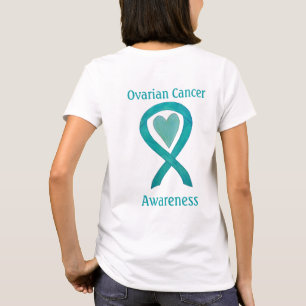 Ovarian Cancer Awareness Ribbon Heart Custom Shirt