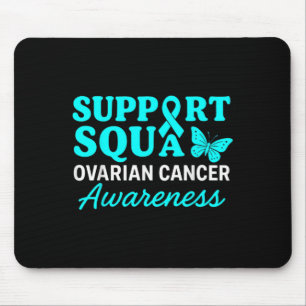 Ovarian Cancer Awareness Teal Ribbon Butterfly Sup Mouse Pad