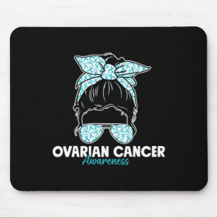Ovarian Cancer Awareness Teal Ribbon Support Women Mouse Pad