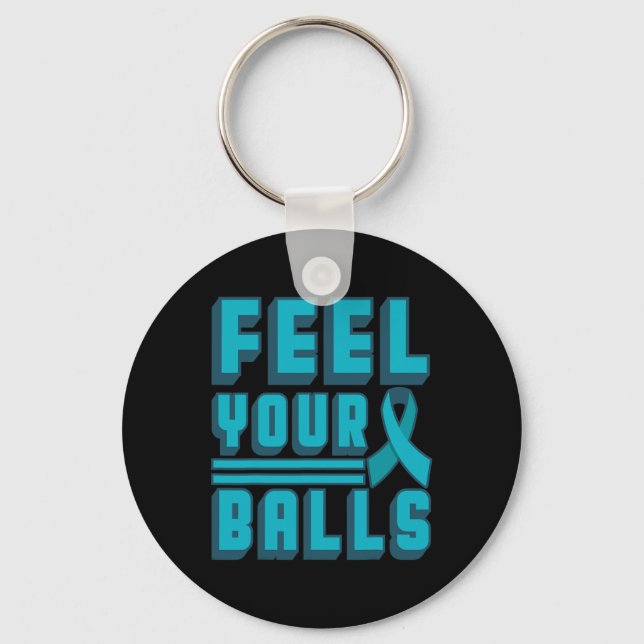 Ovarian Cancer Awareness World Cancer Day Feel You Key Ring (Front)