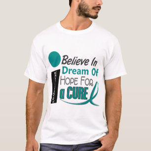 Ovarian Cancer BELIEVE DREAM HOPE T-Shirt