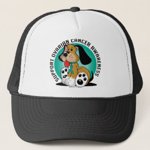 Ovarian Cancer Dog Trucker Hat