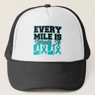 Ovarian Cancer Every Mile is Worth It Trucker Hat