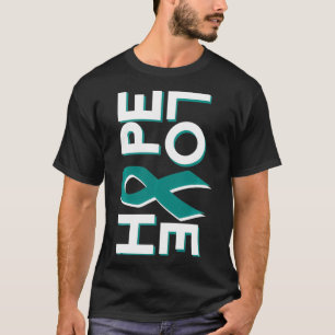 Ovarian Cancer Fight Cancer Ribbon T-Shirt