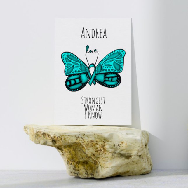 Ovarian Cancer Fighter Support Customisable Card (Creator Uploaded)