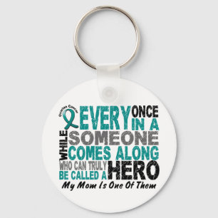Ovarian Cancer Hero Comes Along MOM Key Ring