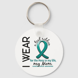 Ovarian Cancer Hero In My Life Mum 4 Key Ring