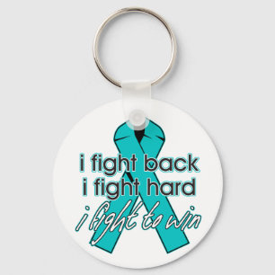 Ovarian Cancer I Fight Back Key Ring