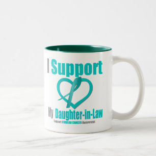 Ovarian Cancer I Support My Daughter-in-Law Two-Tone Coffee Mug
