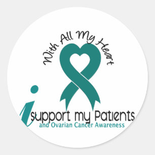 Ovarian Cancer I Support My Patients Classic Round Sticker