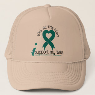 Ovarian Cancer I Support My Wife Trucker Hat