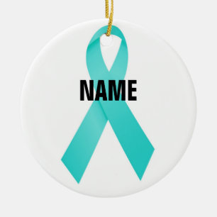 Ovarian Cancer Memorial Ceramic Ornament
