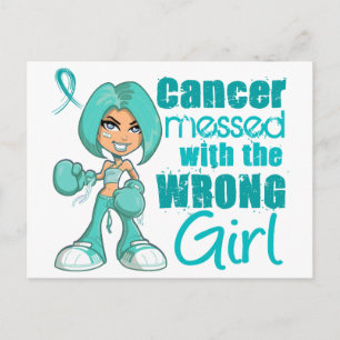 Ovarian Cancer Messed With Wrong Girl.png Postcard