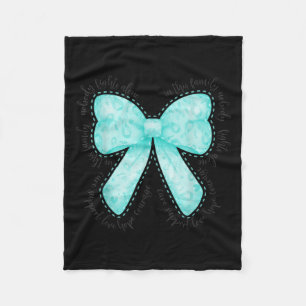 Ovarian Cancer Nobody Fights Alone Courage Love Ho Fleece Blanket