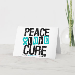 Ovarian Cancer Peace Love Cure Card