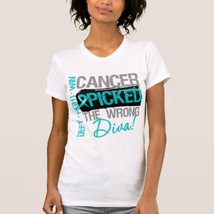 Ovarian Cancer Picked The Wrong Diva T-Shirt