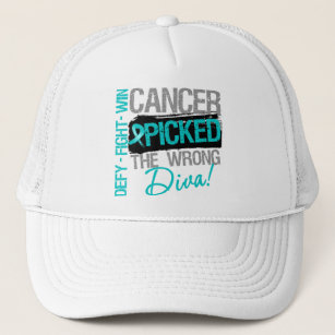 Ovarian Cancer Picked The Wrong Diva Trucker Hat