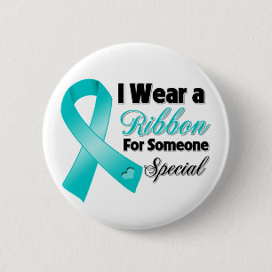 Ovarian Cancer Ribbon Someone Special 6 Cm Round Badge