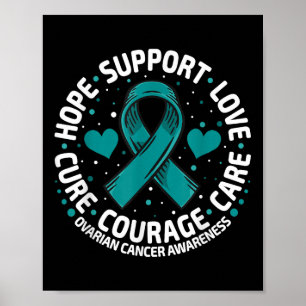 Ovarian Cancer Support Tee Family Ovarian Cancer A Poster