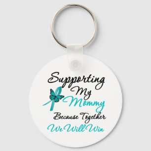 Ovarian Cancer Supporting My Mummy Key Ring
